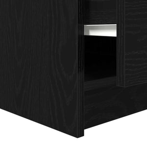 vidaXL Coffee Table with Drawers Black Oak Look 70.5x70x40 cm