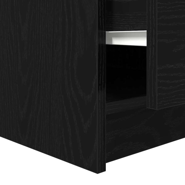 vidaXL Coffee Table with Drawers Black Oak Look 70.5x70x40 cm