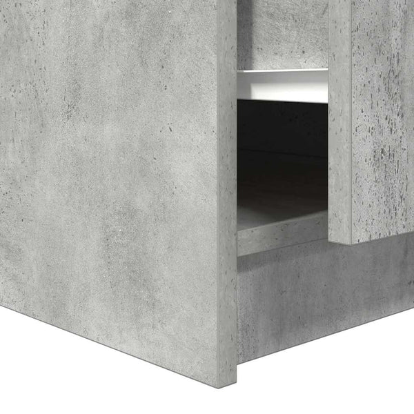 vidaXL Coffee Table with Drawers Concrete Grey 70.5x70x40 cm