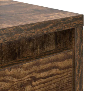 vidaXL Coffee Table with Drawers Smoked Oak 70.5x70x40 cm