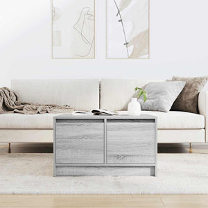 vidaXL Coffee Table with Drawers Grey Sonoma 70.5x70x40 cm