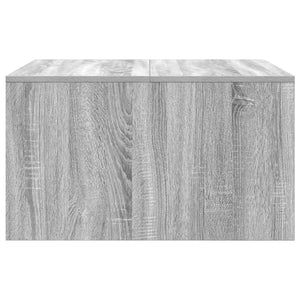vidaXL Coffee Table with Drawers Grey Sonoma 70.5x70x40 cm
