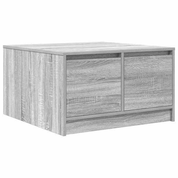 vidaXL Coffee Table with Drawers Grey Sonoma 70.5x70x40 cm