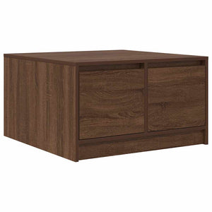vidaXL Coffee Table with Drawers Brown Oak-look 70.5x70x40 cm