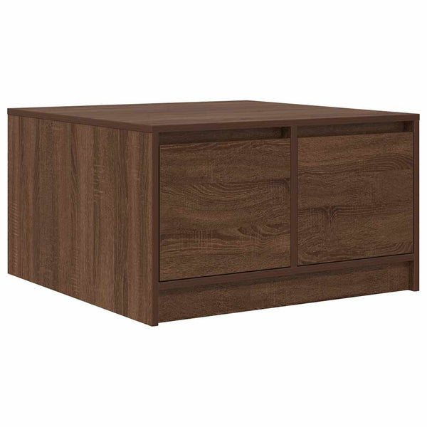 vidaXL Coffee Table with Drawers Brown Oak-look 70.5x70x40 cm