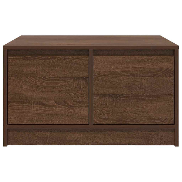 vidaXL Coffee Table with Drawers Brown Oak-look 70.5x70x40 cm