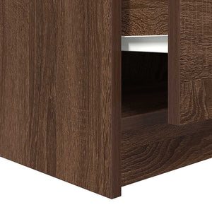 vidaXL Coffee Table with Drawers Brown Oak-look 70.5x70x40 cm