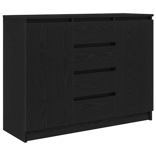 vidaXL Sideboard with Drawers Black Oak Look 100.5x35x76 cm