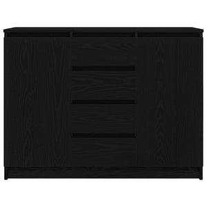 vidaXL Sideboard with Drawers Black Oak Look 100.5x35x76 cm
