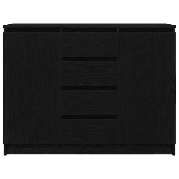vidaXL Sideboard with Drawers Black Oak Look 100.5x35x76 cm
