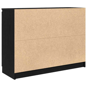 vidaXL Sideboard with Drawers Black Oak Look 100.5x35x76 cm