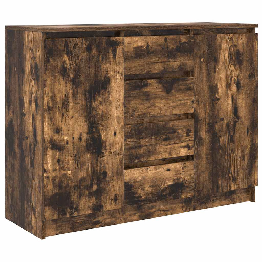 vidaXL Sideboard with Drawers Smoked Oak 100.5x35x76 cm
