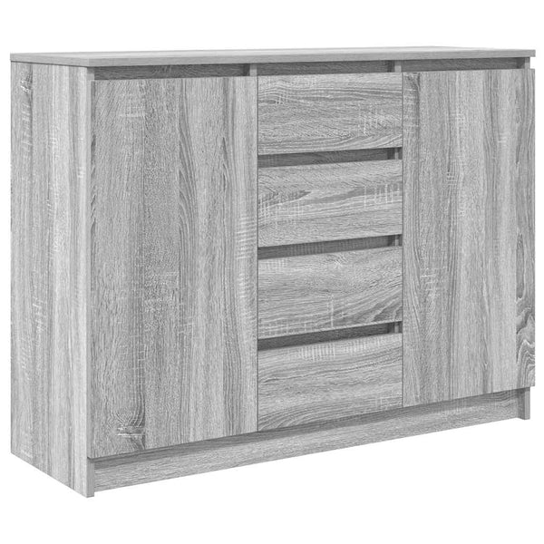 vidaXL Sideboard with Drawers Grey Sonoma 100.5x35x76 cm