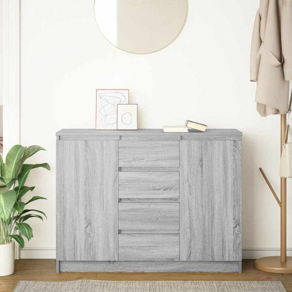 vidaXL Sideboard with Drawers Grey Sonoma 100.5x35x76 cm
