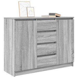 vidaXL Sideboard with Drawers Grey Sonoma 100.5x35x76 cm
