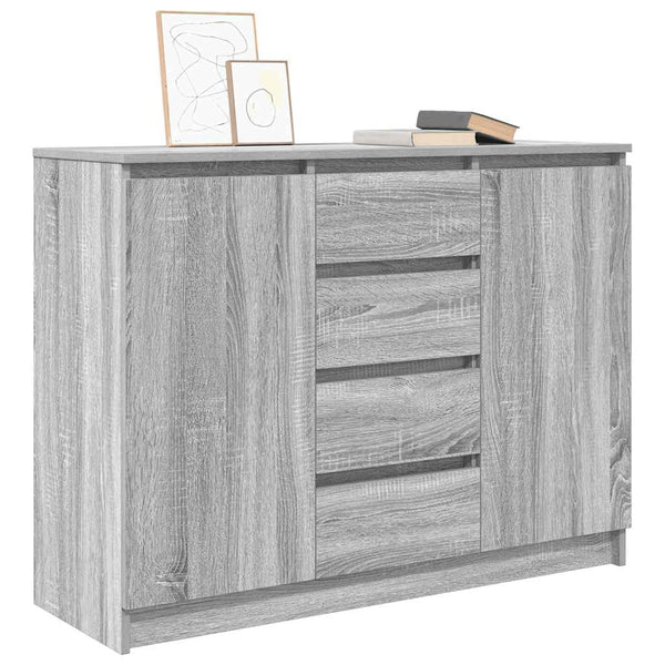 vidaXL Sideboard with Drawers Grey Sonoma 100.5x35x76 cm