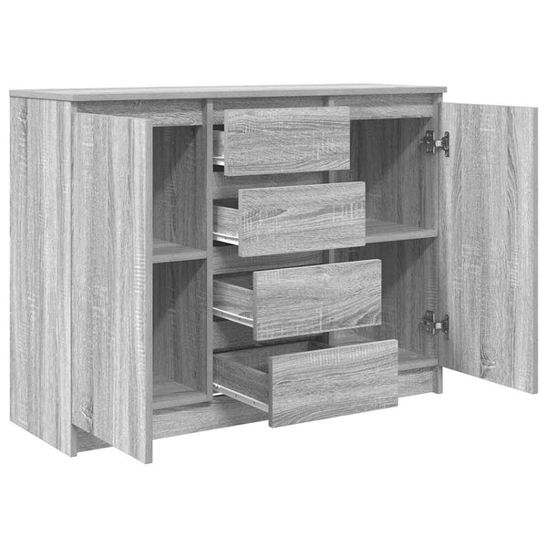 vidaXL Sideboard with Drawers Grey Sonoma 100.5x35x76 cm