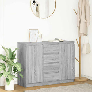 vidaXL Sideboard with Drawers Grey Sonoma 100.5x35x76 cm