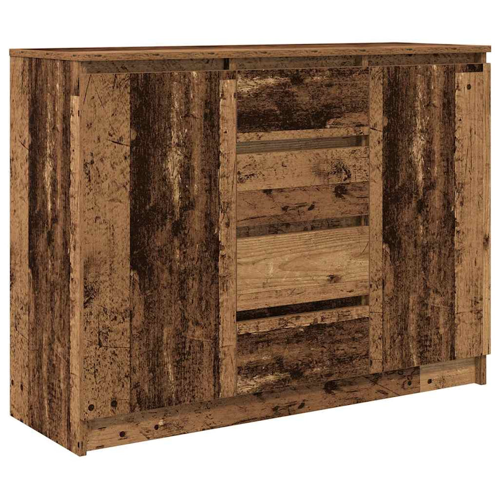 vidaXL Sideboard with Drawers Reclaimed Wood Look 100.5x35x76 cm