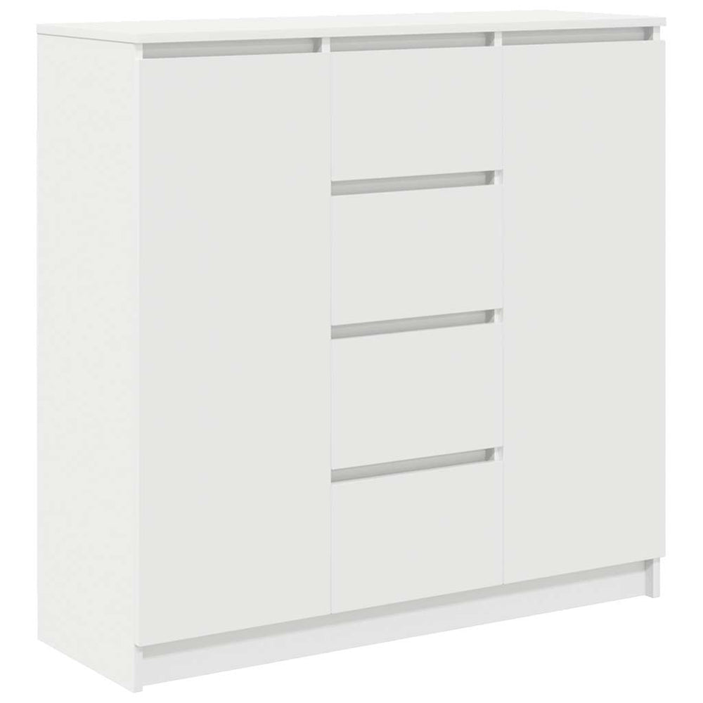 vidaXL Sideboard with Drawers White 100.5x35x98.5 cm Engineered Wood