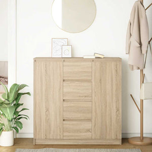 vidaXL Sideboard with Drawers Sonoma Oak 100.5x35x98.5 cm