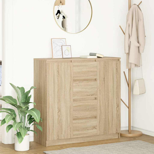 vidaXL Sideboard with Drawers Sonoma Oak 100.5x35x98.5 cm