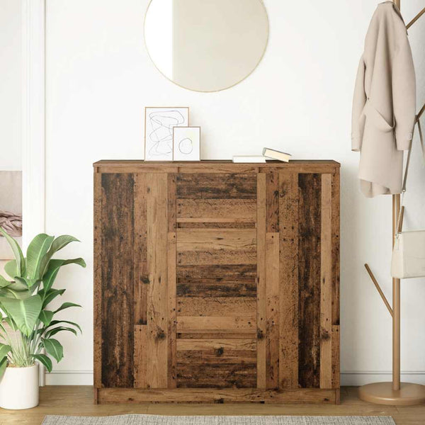 vidaXL Sideboard with Drawers Reclaimed Wood Look 100.5x35x98.5 cm