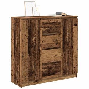 vidaXL Sideboard with Drawers Reclaimed Wood Look 100.5x35x98.5 cm