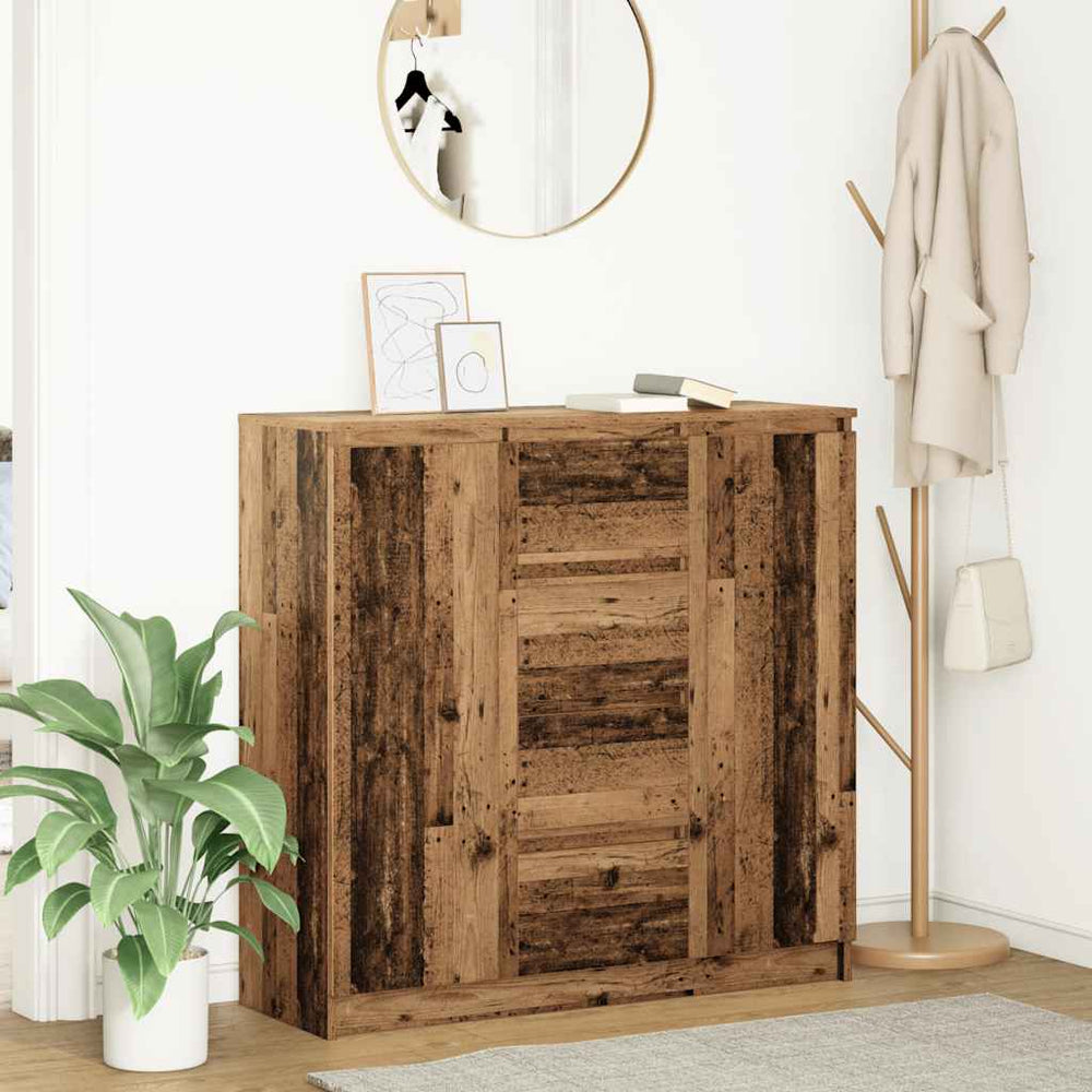 vidaXL Sideboard with Drawers Reclaimed Wood Look 100.5x35x98.5 cm