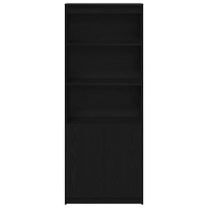 vidaXL Highboard Black Oak Look 70x35x180 cm Engineered Wood
