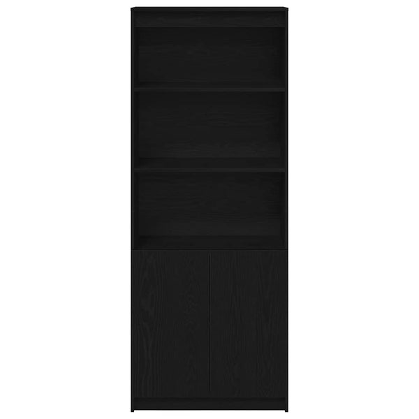 vidaXL Highboard Black Oak Look 70x35x180 cm Engineered Wood