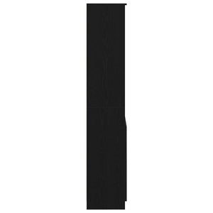 vidaXL Highboard Black Oak Look 70x35x180 cm Engineered Wood