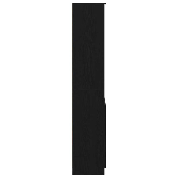 vidaXL Highboard Black Oak Look 70x35x180 cm Engineered Wood