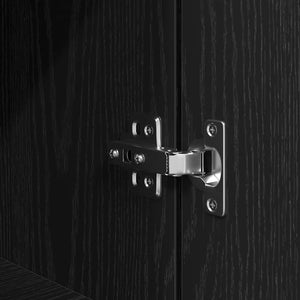 vidaXL Highboard Black Oak Look 70x35x180 cm Engineered Wood