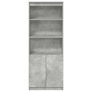 vidaXL Highboard Concrete Grey 70x35x180 cm Engineered Wood