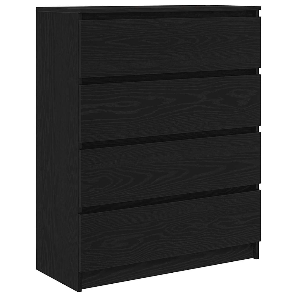 vidaXL Sideboard Black Oak Look 80x35x99 cm Engineered Wood