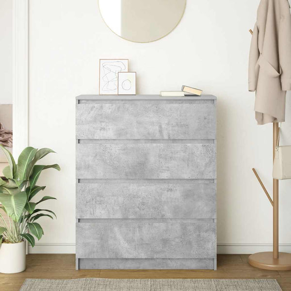 vidaXL Sideboard Concrete Grey 80x35x99 cm Engineered Wood