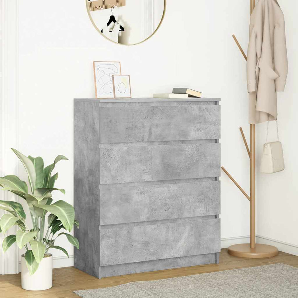 vidaXL Sideboard Concrete Grey 80x35x99 cm Engineered Wood