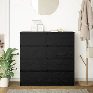 Sideboard Schwarz Eichenoptik 100x35x99cm