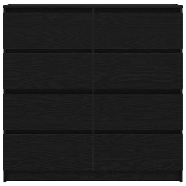 Sideboard Schwarz Eichenoptik 100x35x99cm