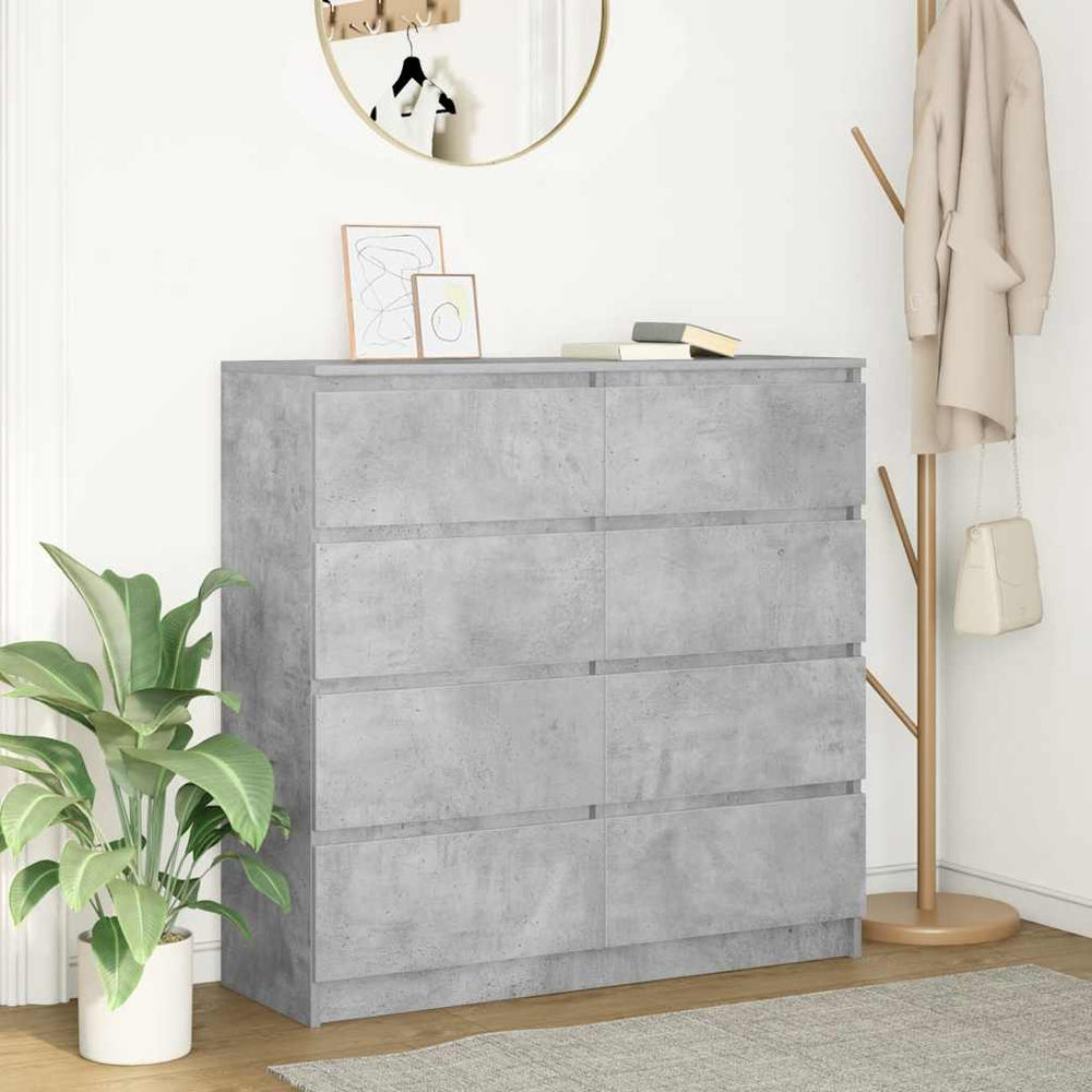 Betongraues Sideboard 100x35x99 cm