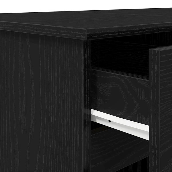 Schreibtisch mit Regal Schwarz Eiche 140cm