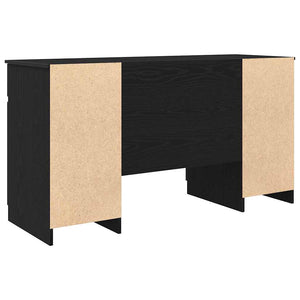 Schreibtisch mit Regal Schwarz Eiche 140cm