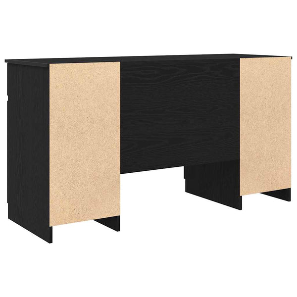 Schreibtisch mit Regal Schwarz Eiche 140cm