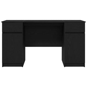 Schreibtisch mit Regal Schwarz Eiche 140cm