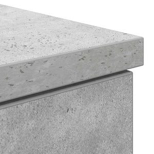 Schreibtisch Betongrau mit Regal 140cm