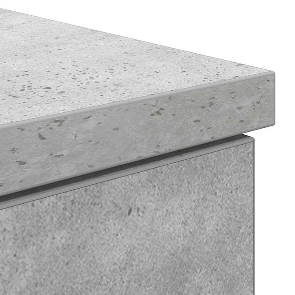 Schreibtisch Betongrau mit Regal 140cm