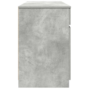 Schreibtisch Betongrau mit Regal 140cm
