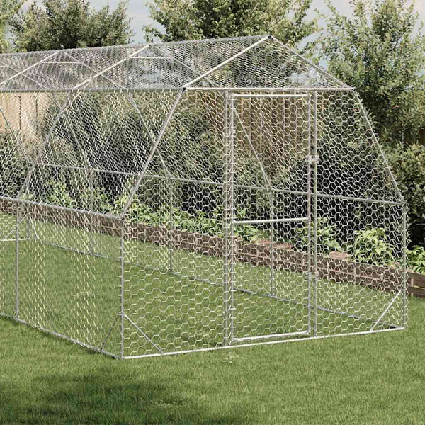 Verzinkter Hühnerstall 2,5x8x2,25 m