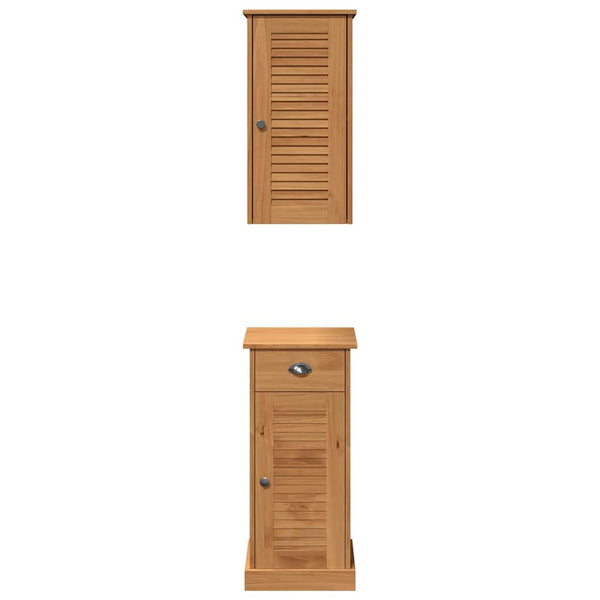 Badezimmerschrank VIGO Braun Honigbraun 2er-Set